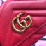 Gucci GG Marmont Continental Wallet In Red Matelasse Leather