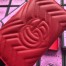 Gucci GG Marmont Continental Wallet In Red Matelasse Leather