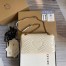 Gucci GG Marmont Medium Shoulder Bag in White Chevron Leather