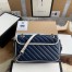 Gucci GG Marmont Small Shoulder Bag in Blue Diagonal Leather