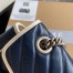 Gucci GG Marmont Small Shoulder Bag in Blue Diagonal Leather