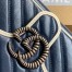 Gucci GG Marmont Small Shoulder Bag in Blue Diagonal Leather