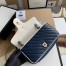 Gucci GG Marmont Small Shoulder Bag in Blue Diagonal Leather