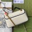 Gucci GG Marmont Small Shoulder Bag in White Diagonal Leather