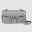 Gucci GG Marmont Small Shoulder Bag in Grey Matelasse Leather