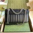 Gucci GG Marmont Small Shoulder Bag in Black Matelasse Leather
