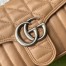 Gucci GG Marmont Small Shoulder Bag in Beige Matelasse Leather