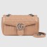 Gucci GG Marmont Small Shoulder Bag in Beige Matelasse Leather