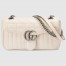 Gucci GG Marmont Small Shoulder Bag in White Matelasse Leather