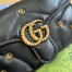 Gucci GG Marmont Small Shoulder Bag in Black Leather with Double G Studs