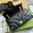 Gucci GG Marmont Small Shoulder Bag in Black Leather with Double G Studs