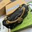Gucci GG Marmont Small Shoulder Bag in Black Leather with Double G Studs