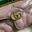 Gucci GG Marmont Small Shoulder Bag in Nude Leather with Double G Studs