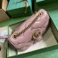 Gucci GG Marmont Small Shoulder Bag in Nude Leather with Double G Studs