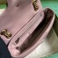 Gucci GG Marmont Small Shoulder Bag in Nude Leather with Double G Studs