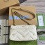 Gucci GG Marmont Small Shoulder Bag in White Leather with Double G Studs