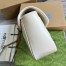 Gucci GG Marmont Small Shoulder Bag in White Leather with Double G Studs