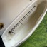 Gucci GG Marmont Small Shoulder Bag in White Leather with Double G Studs