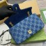 Gucci GG Marmont Small Shoulder Bag in Blue GG Denim