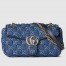 Gucci GG Marmont Small Shoulder Bag in Blue GG Denim