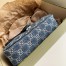 Gucci GG Marmont Small Shoulder Bag in Denim with Crystals GG 