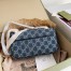 Gucci GG Marmont Small Shoulder Bag in Denim with Crystals GG 