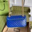 Gucci GG Marmont Small Shoulder Bag In Blue Matelasse Diagonal Leather