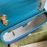 Gucci GG Marmont Small Shoulder Bag In Blue Matelasse Diagonal Leather