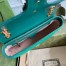 Gucci GG Marmont Small Shoulder Bag In Green Matelasse Diagonal Leather