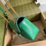 Gucci GG Marmont Small Shoulder Bag In Green Matelasse Diagonal Leather