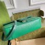 Gucci GG Marmont Small Shoulder Bag In Green Matelasse Diagonal Leather