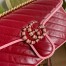 Gucci GG Marmont Small Shoulder Bag in Red Matelasse Diagonal Leather