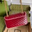 Gucci GG Marmont Small Shoulder Bag in Red Matelasse Diagonal Leather