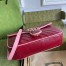 Gucci GG Marmont Small Shoulder Bag in Red Matelasse Diagonal Leather