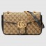 Gucci GG Marmont Small Shoulder Bag in Original GG Canvas with Black Leather