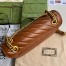 Gucci GG Marmont Small Shoulder Bag in Brown Diagonal Leather