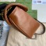 Gucci GG Marmont Small Shoulder Bag in Brown Diagonal Leather