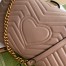 Gucci GG Marmont Small Shoulder Bag in Nude Chevron Leather