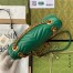 Gucci GG Marmont Small Shoulder Bag in Green Chevron Leather