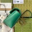 Gucci GG Marmont Small Shoulder Bag in Green Chevron Leather