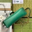 Gucci GG Marmont Small Shoulder Bag in Green Chevron Leather