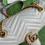 Gucci GG Marmont Small Shoulder Bag in Light Grey Chevron Leather