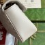 Gucci GG Marmont Small Shoulder Bag in Light Grey Chevron Leather