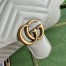 Gucci GG Marmont Small Shoulder Bag in Light Grey Chevron Leather