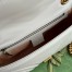 Gucci GG Marmont Small Shoulder Bag in Light Grey Chevron Leather