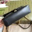 Gucci GG Marmont Small Shoulder Bag in Black Chevron Leather