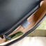 Gucci GG Marmont Small Shoulder Bag in Black Chevron Leather