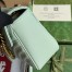 Gucci GG Marmont Small Shoulder Bag in Pale Green Chevron Leather