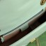 Gucci GG Marmont Small Shoulder Bag in Pale Green Chevron Leather