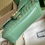 Gucci GG Marmont Small Shoulder Bag in Sage Green Chevron Leather